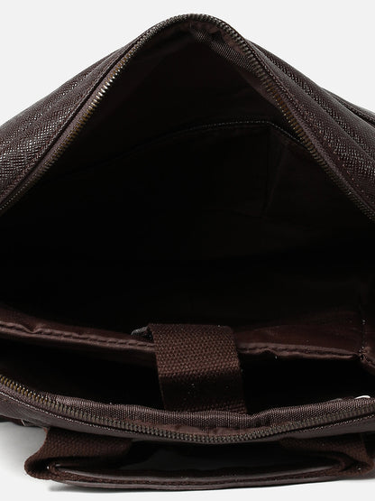 TEXTURED BROWN BACKPACK