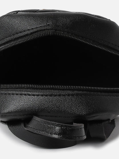 QUILTED BLACK BACKPACK
