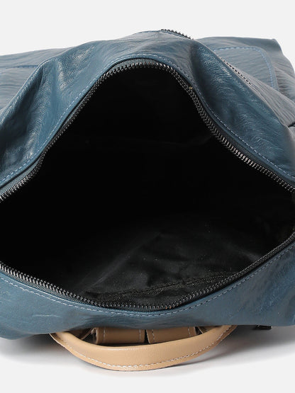 TEXTURED BLUE BACKPACK