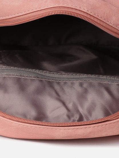 TEXTURED PINK BACKPACK WITH POUCH