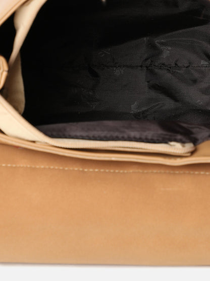 TEXTURED BEIGE BACKPACK