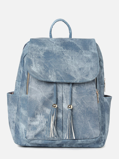 Explorer's Essential Shaded Blue Backpack With Pouch