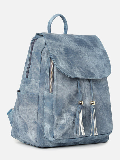 Explorer's Essential Shaded Blue Backpack With Pouch