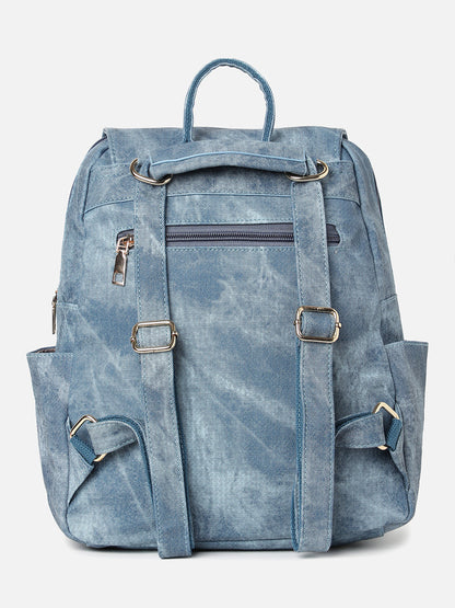 Explorer's Essential Shaded Blue Backpack With Pouch