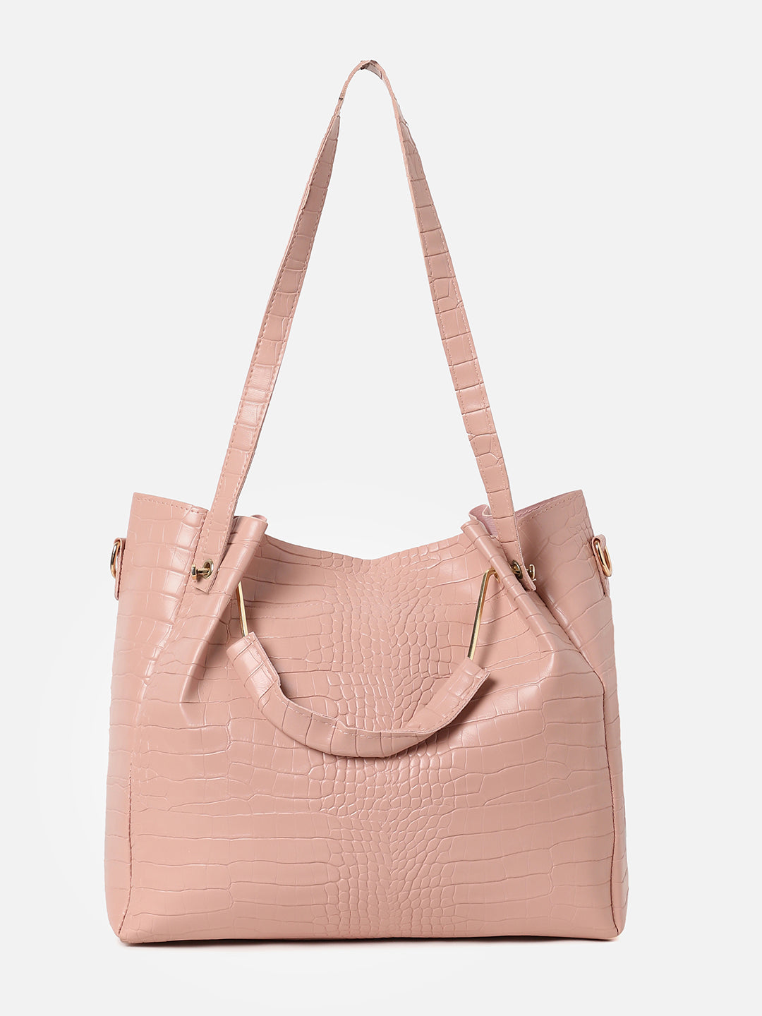 Scale Peach Pink Handbag Set