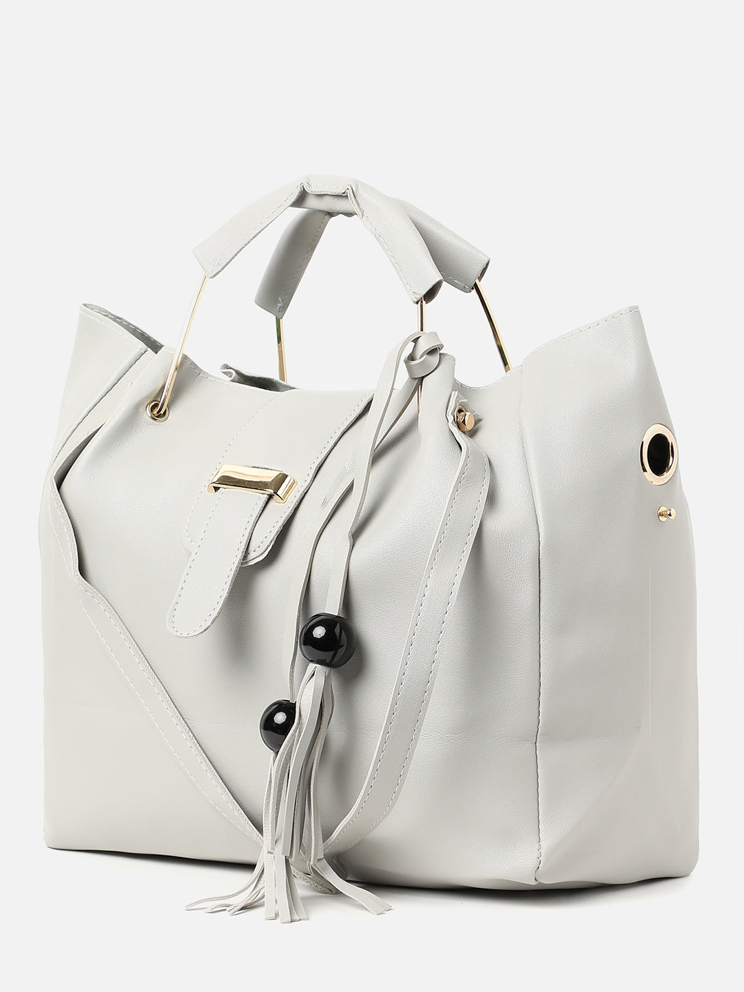 White Wonder White Handbag With Pouch Set