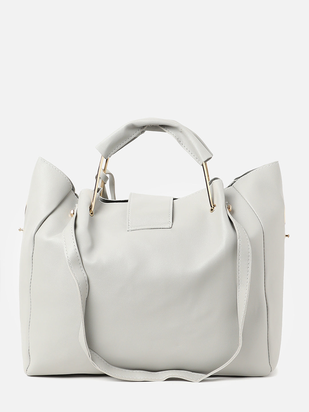 White Wonder White Handbag With Pouch Set