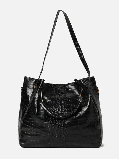 Mabel Black HandBag With Pouch Set