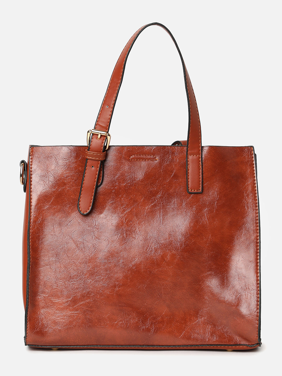 Scaly Sensation Brown Tote Bag With Pouch Set