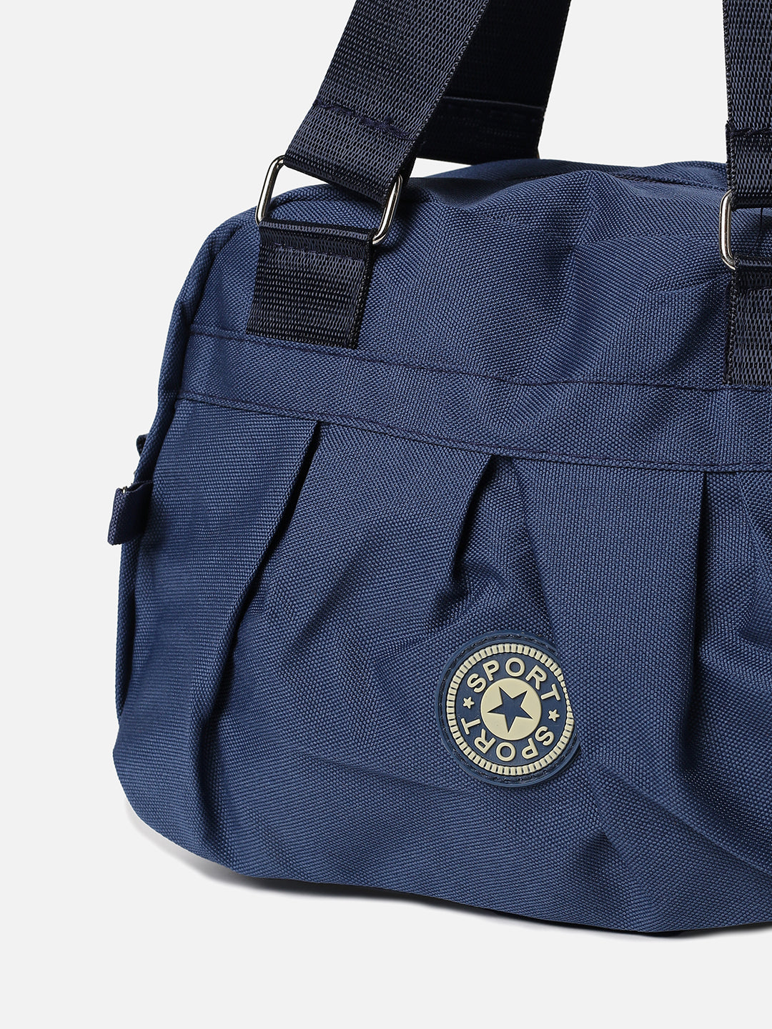 SOLID BLUE HAND BAG