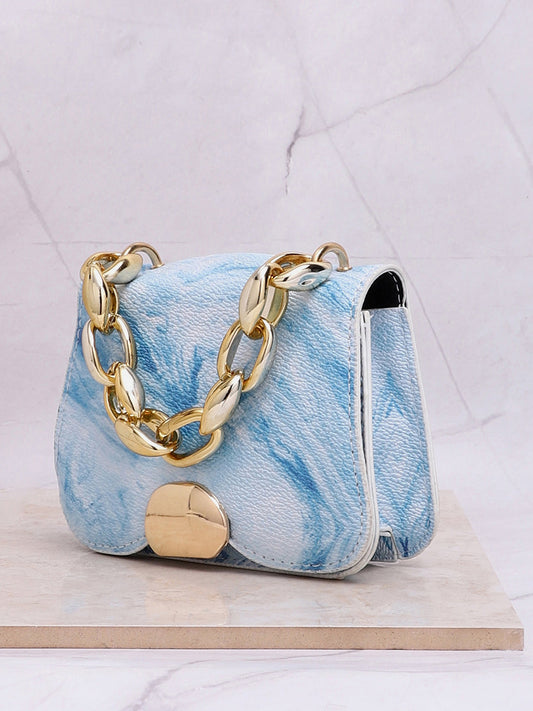 Marble Maven Blue Mini Bag