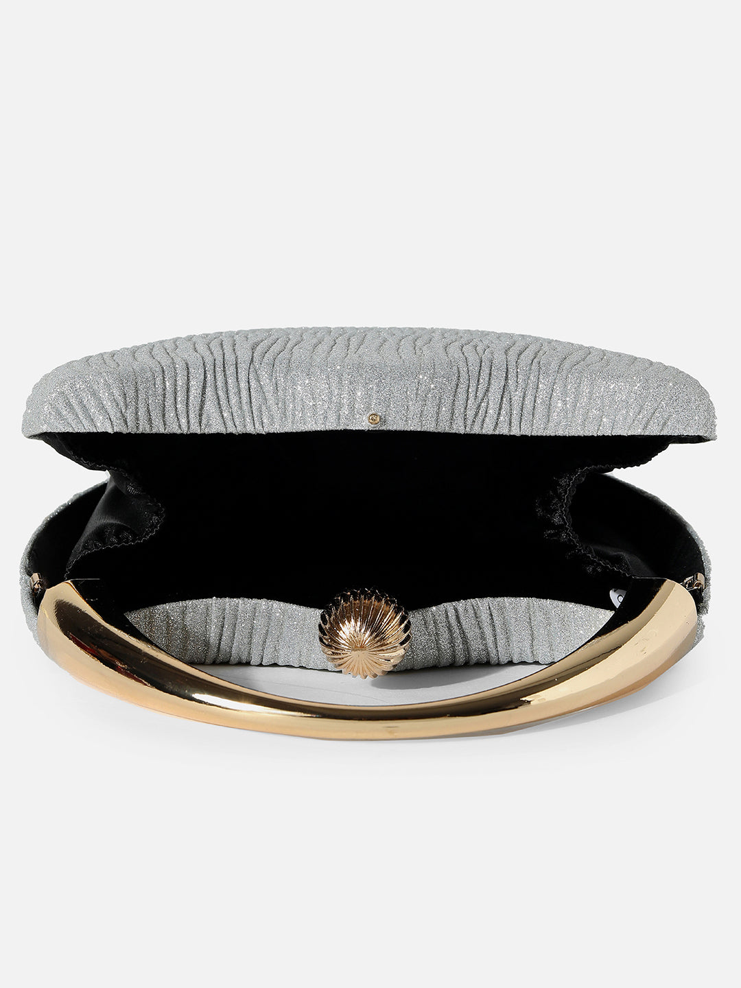 Glimmering Glitz Silver Clutch