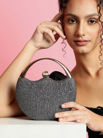 Glimmering Glitz Black Clutch