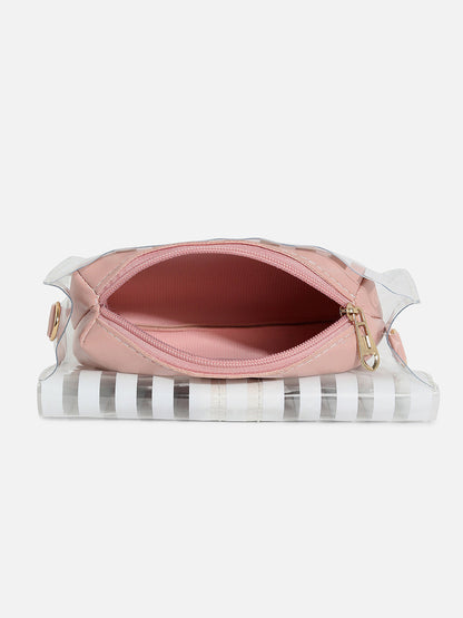 Wynne Pink & White Cross Body Bag