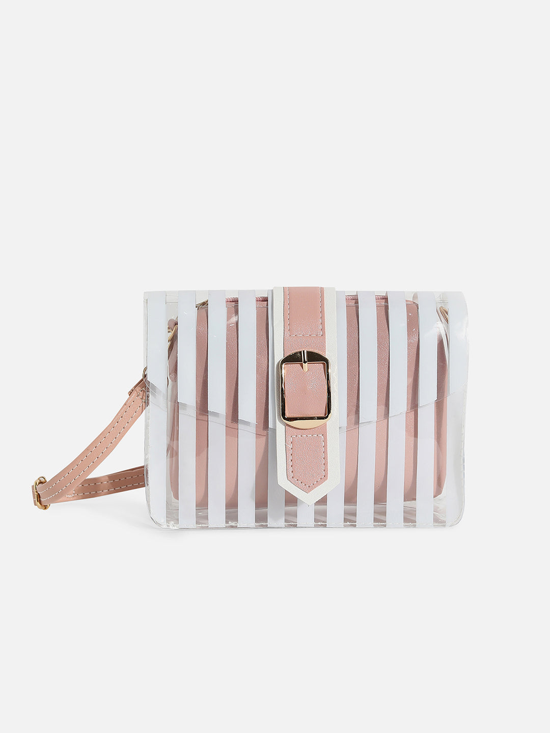 Wynne Pink & White Cross Body Bag