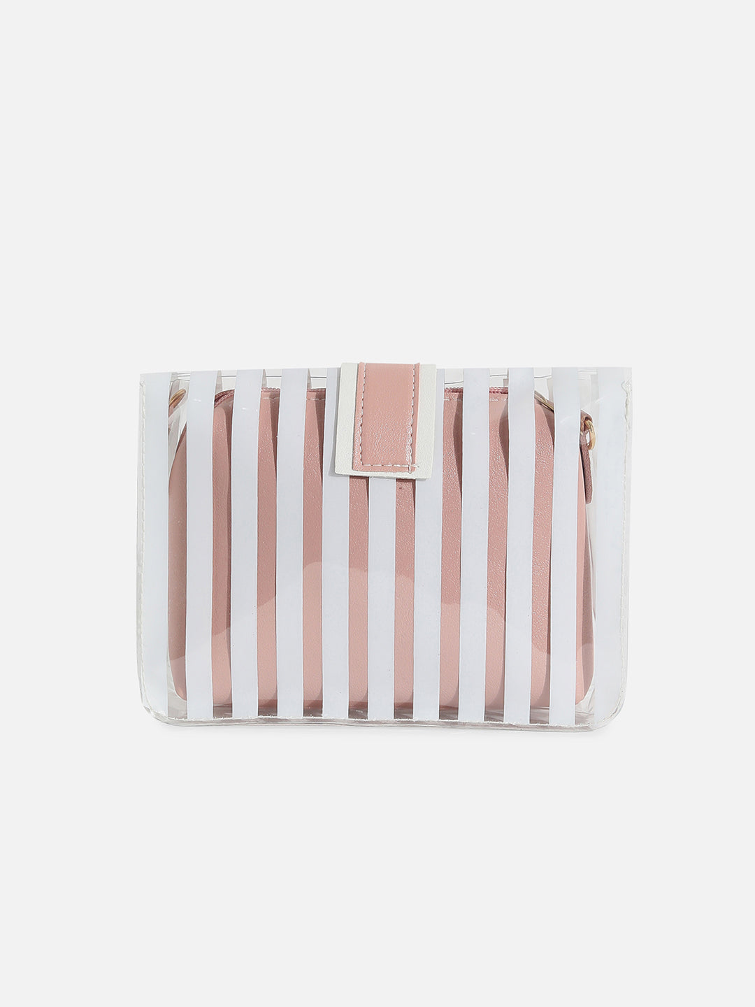 Wynne Pink & White Cross Body Bag