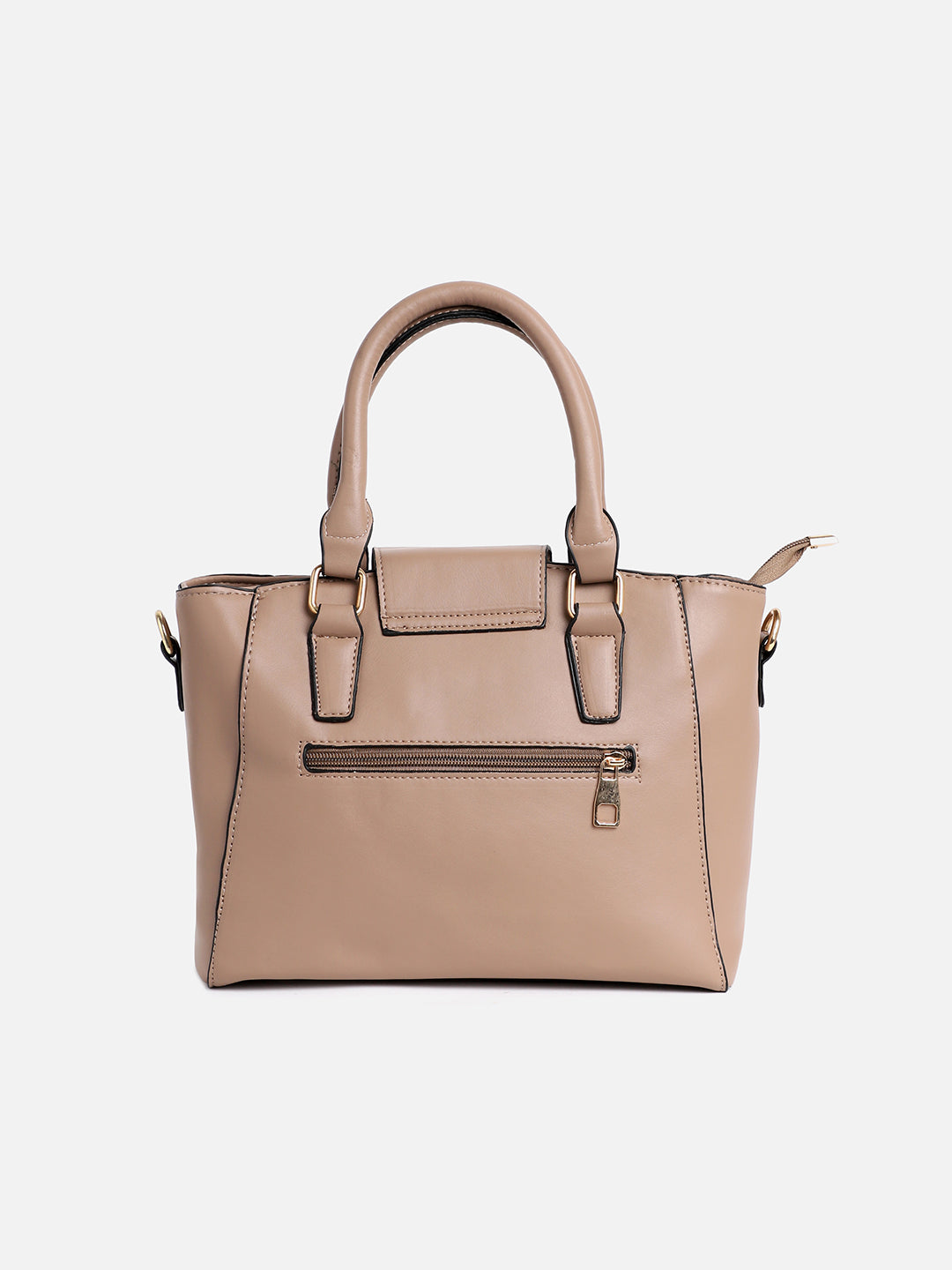 Lenora Beige Handbag With Pouch