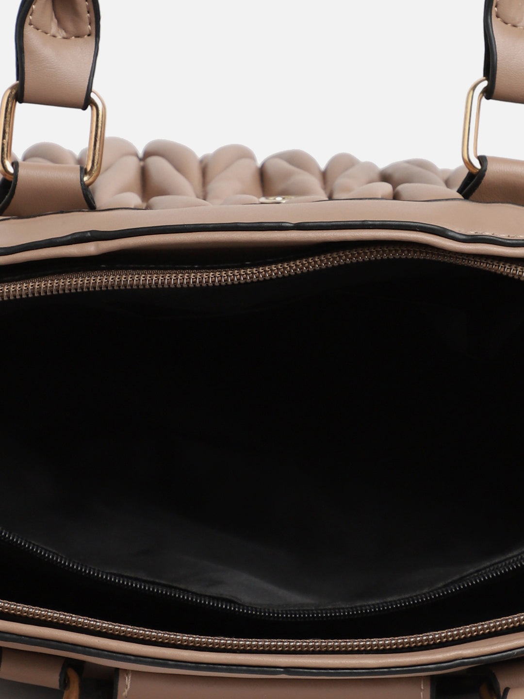 Lenora Beige Handbag With Pouch