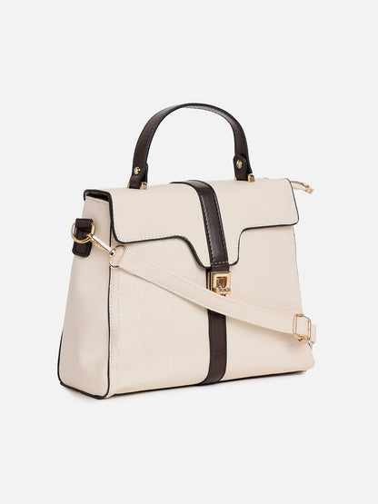 Cara White Handbag With Pouch