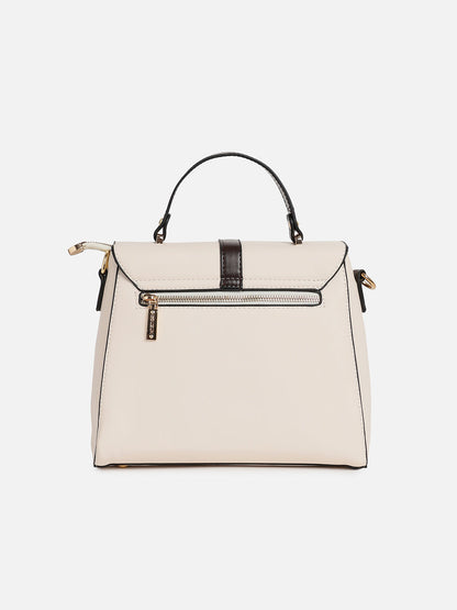 Cara White Handbag With Pouch