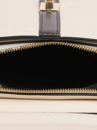 Cara White Handbag With Pouch