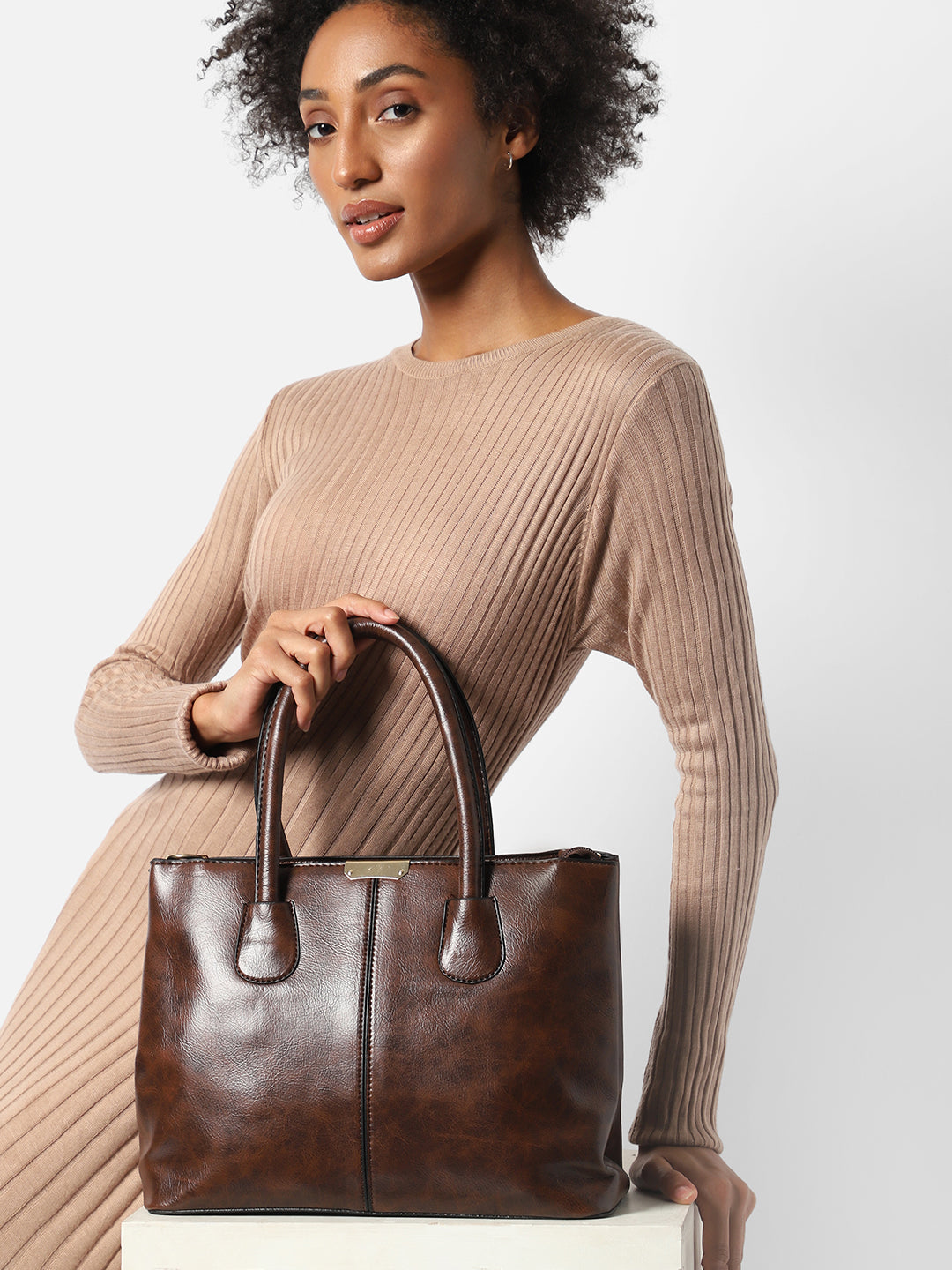 Sienna Dark Brown Tote Bag