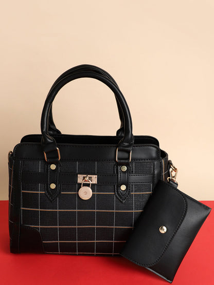 Noir Black Handbag With Pouch