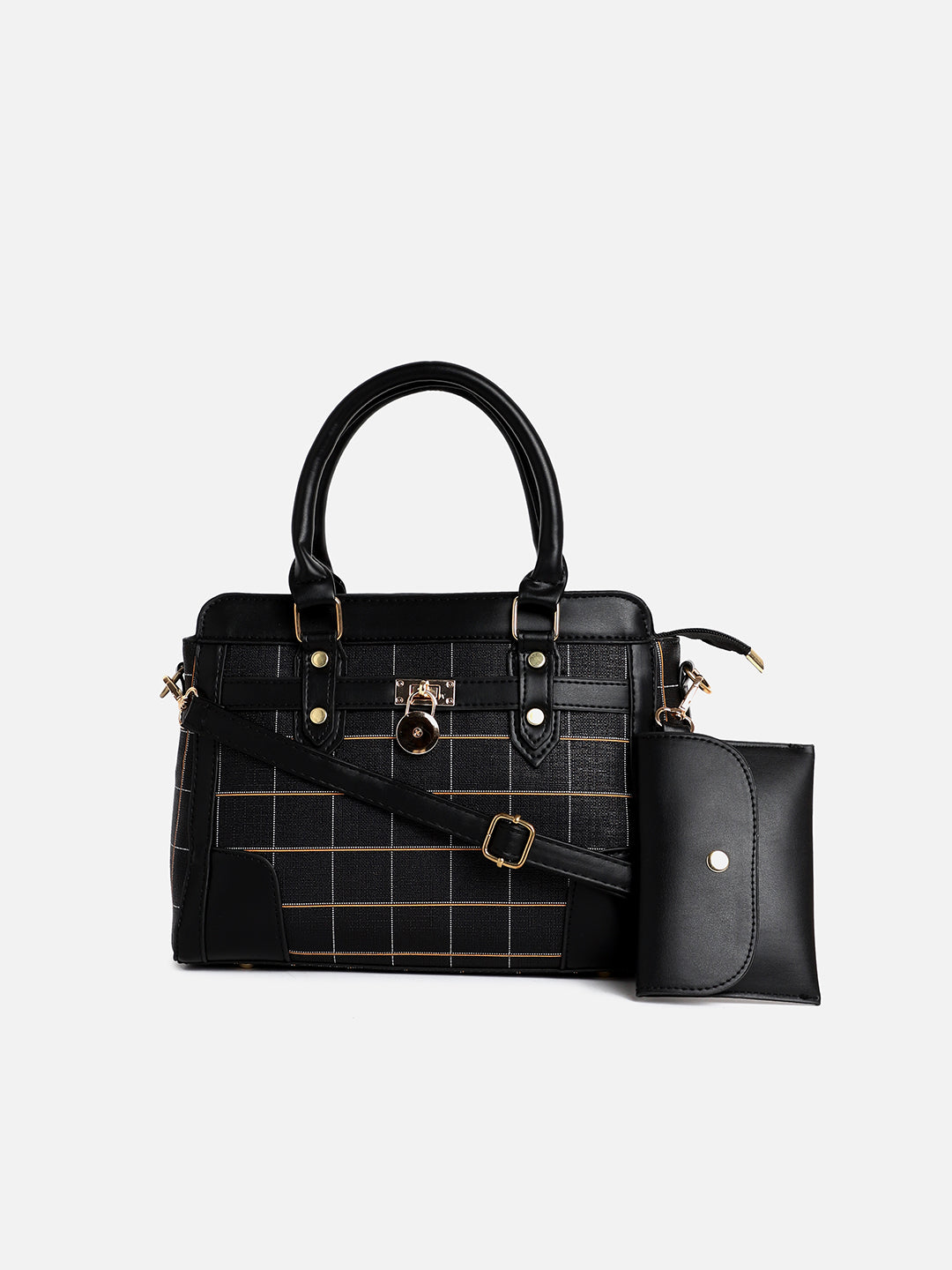 Noir Black Handbag With Pouch