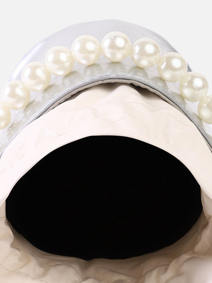 Glimmering Glitz Silver Bucket Bag