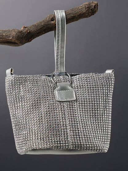 Hilary Silver Tote Bag