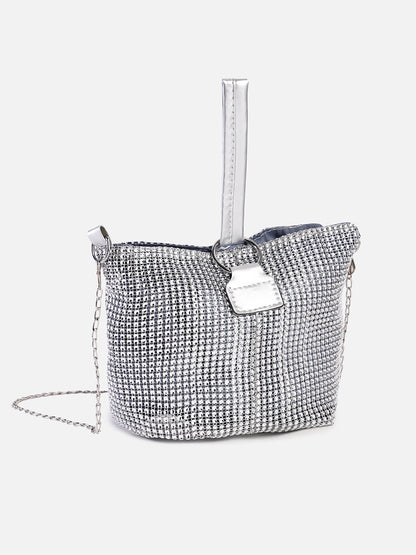 Hilary Silver Tote Bag