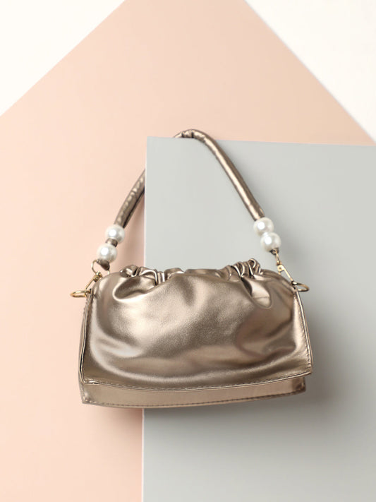 Glittering Gripper Bronze Mini Bag