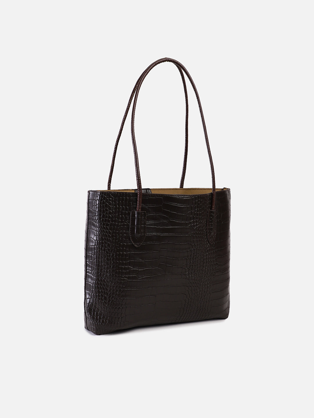 Coco Dark Brown Tote Bag With Pouch Set