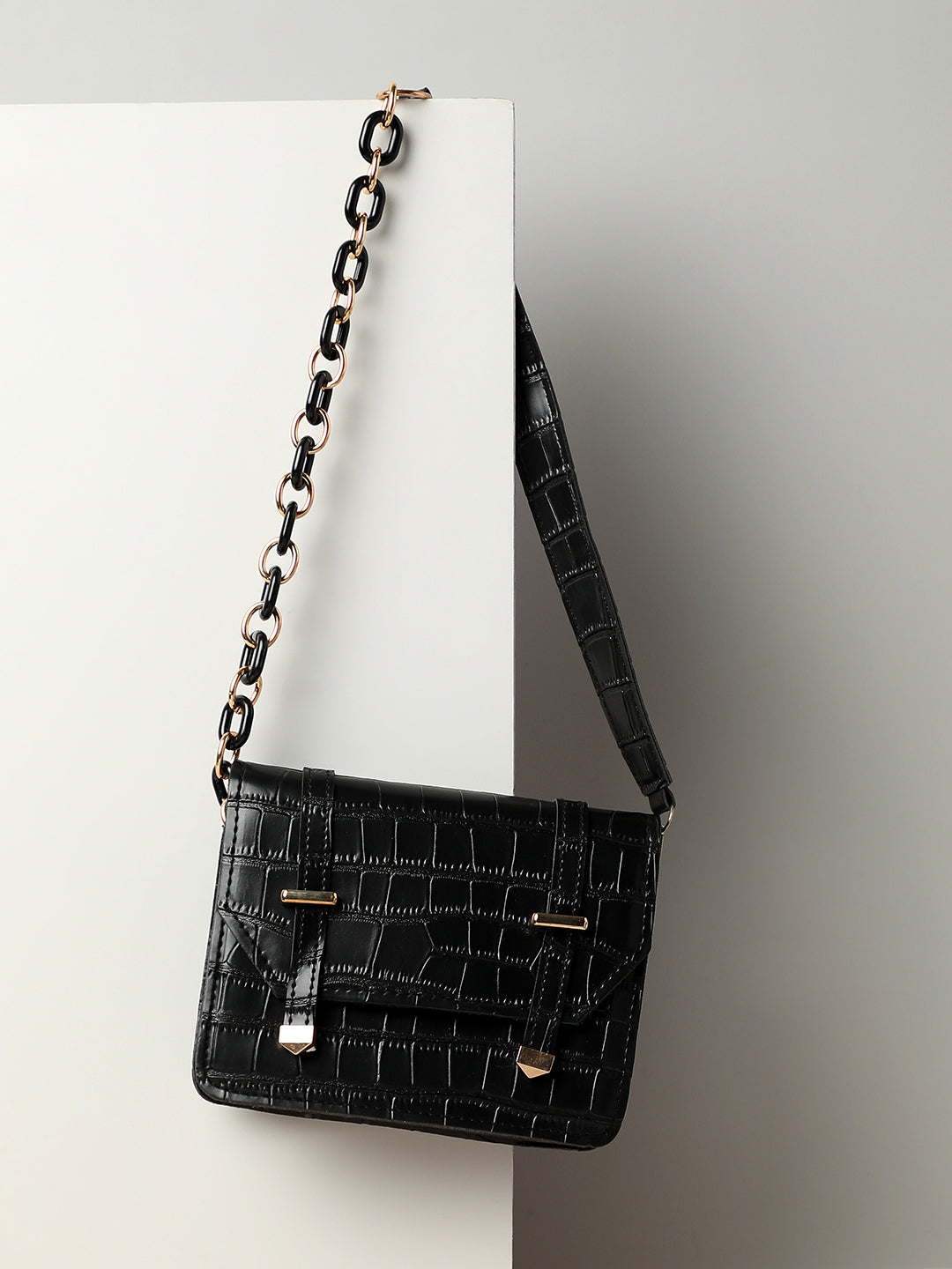 Leigh Black Cross Body Bag