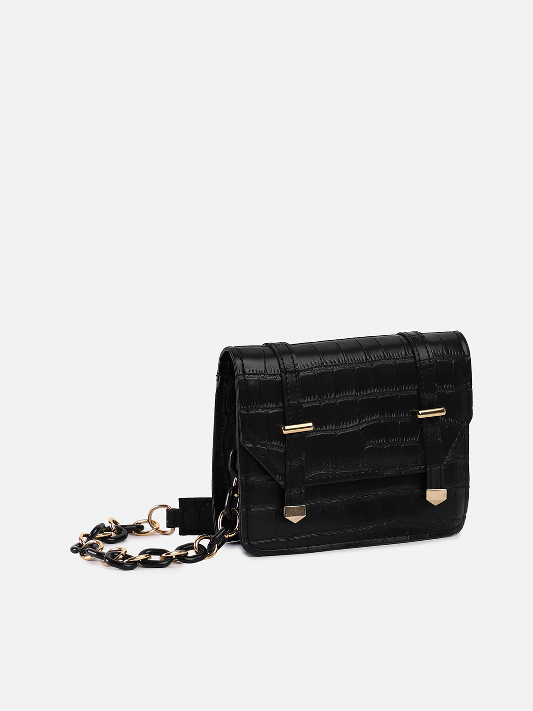 Leigh Black Cross Body Bag