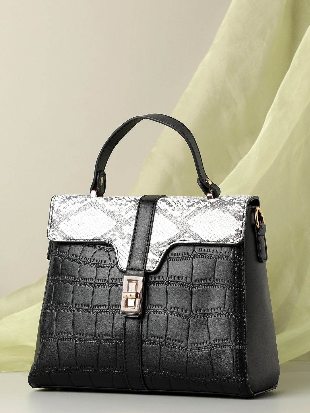 Adira Black & White Handbag