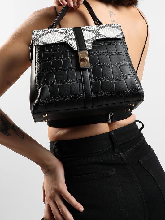 Adira Black & White Handbag