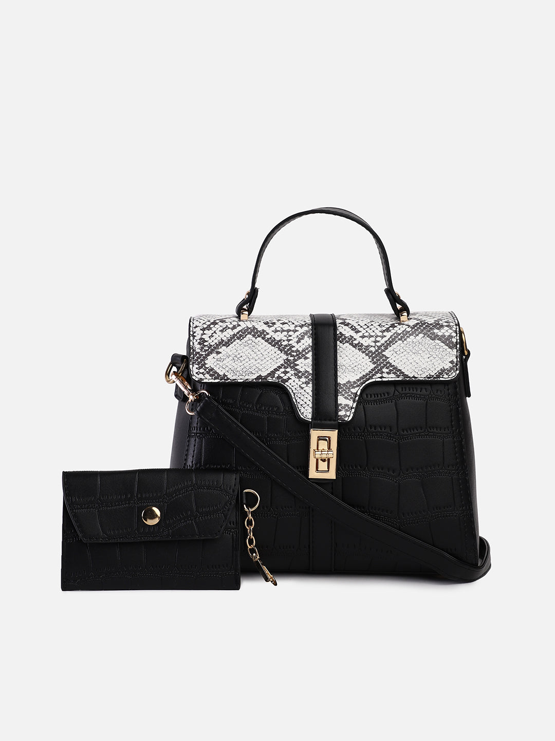 Adira Black & White Handbag