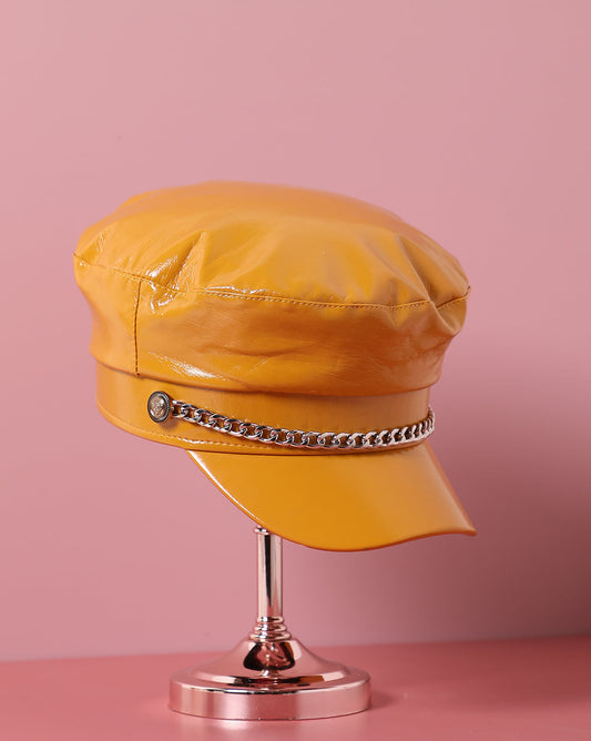 Solid Yellow Beret Cap