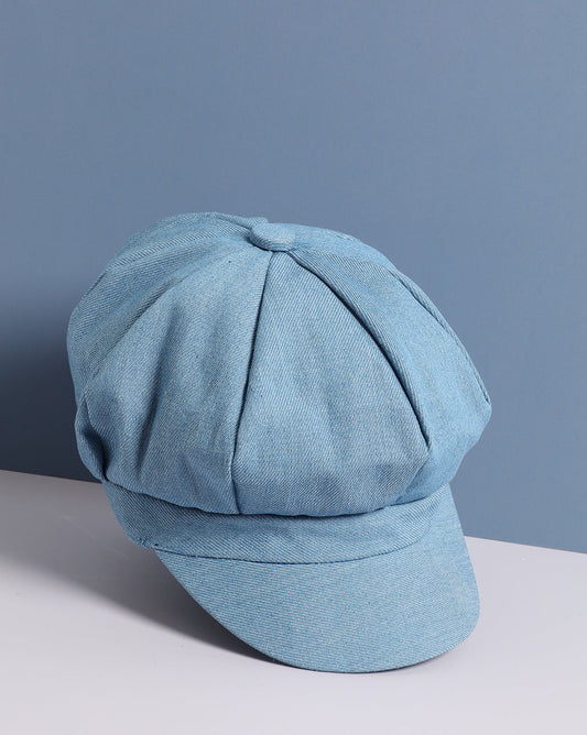 Blue Corduroy Vintage Newsboy Cap