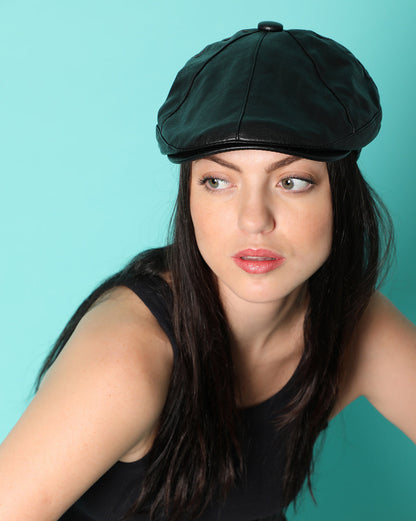 Black Solid Beret Cap