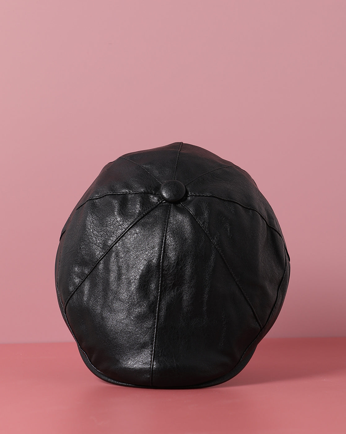 Black Solid Beret Cap