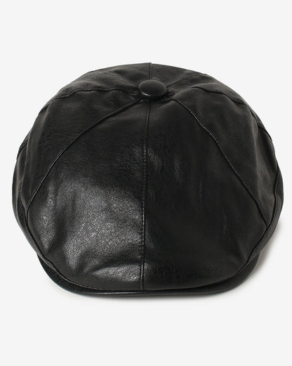 Black Solid Beret Cap