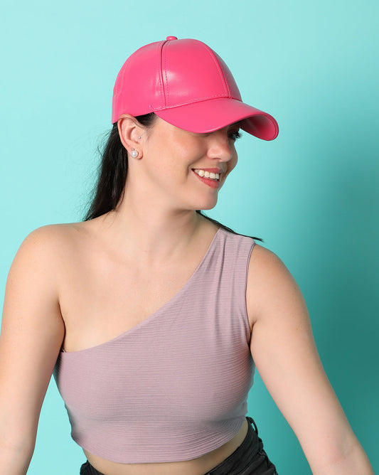 Pink Solid Baseball Cap