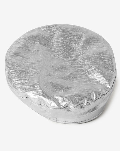 WOMEN GRAY SHIMMER BRETON CAP