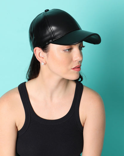 Black Solid Baseball Cap