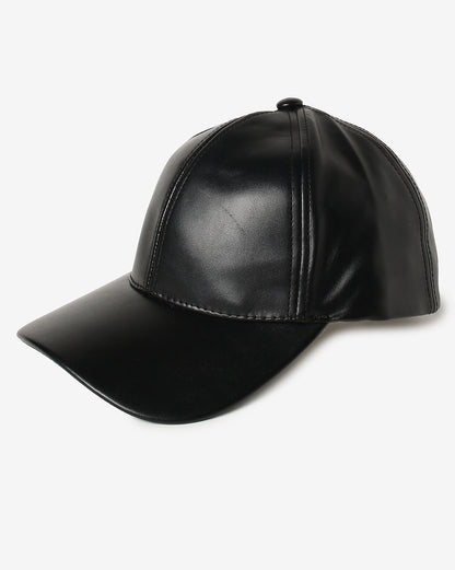 Black Solid Baseball Cap