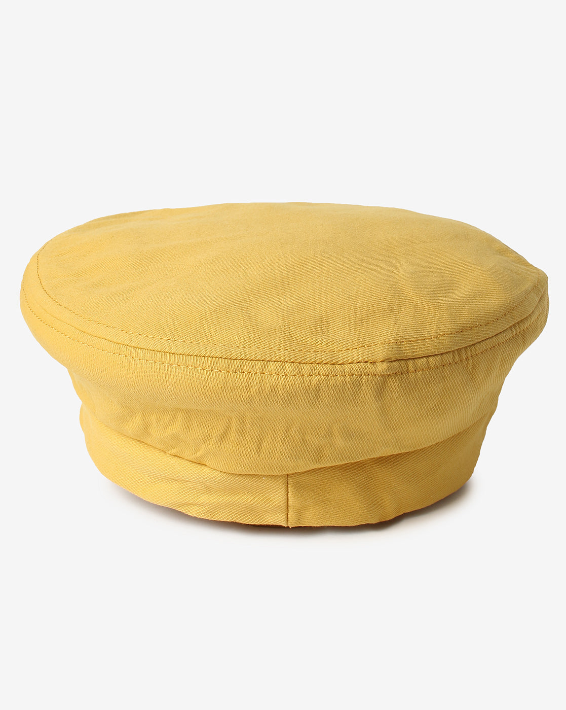 WOMEN SOLID YELLOW BERET CAP