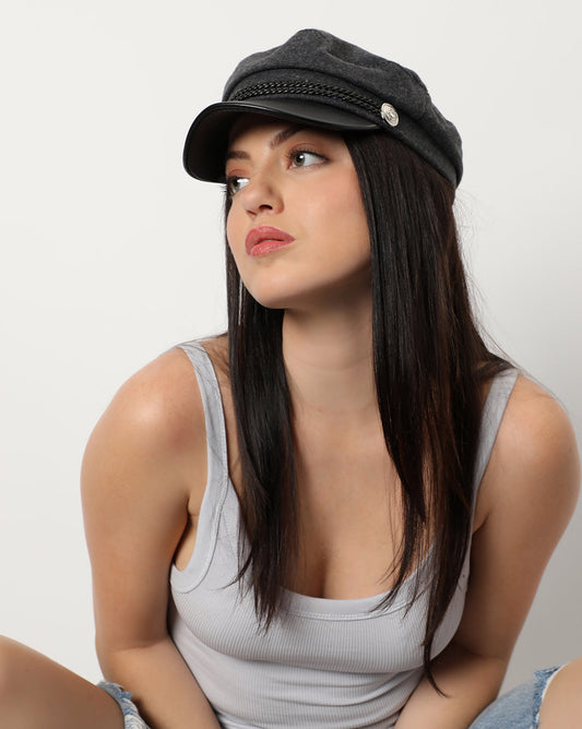 Gray Vintage Breton Cap