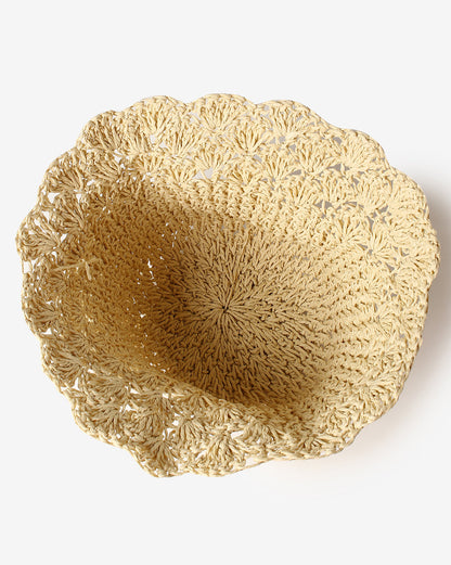 WOMEN BEIGE TEXTURED BUCKET HAT